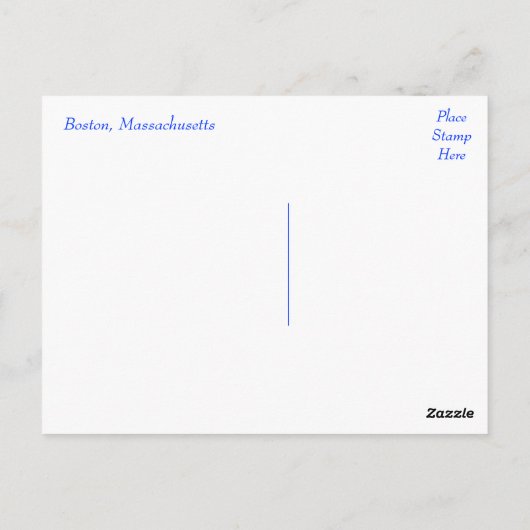 Boston Massachusetts Skyline USA - Zakim Bridge Briefkaart (Achterkant)