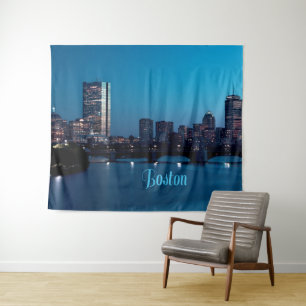 Boston Massachusetts stadsgezicht Wandkleed