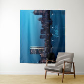 Boston Massachusetts Stadssilhouet Wandkleed (In situ)