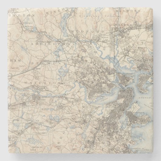 Boston, Massachusetts Stenen Onderzetter (Voorkant)