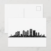 BOSTON Massachusetts USA City Skyline Silhouette Briefkaart (Voorkant / Achterkant)
