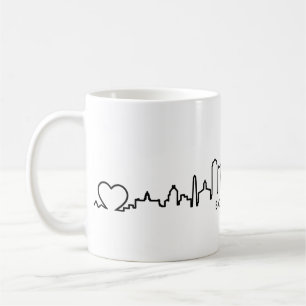 BOSTON Massachusetts USA City Skyline Silhouette Koffiemok