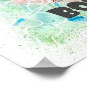 Boston Massachusetts USA Map Poster met wegen (Hoek)