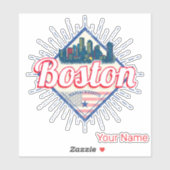Boston Massachusetts Verenigde Staten  Verenigde S Sticker (Vel)