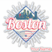 Boston Massachusetts Verenigde Staten  Verenigde S Sticker (Voorkant)