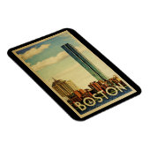 Boston Massachusetts Vintage Travel Magneet (Rechterzijde)