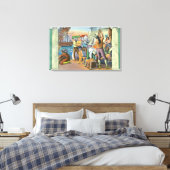 Boston, MassachusettsBoston Tea Party Scene Canvas Afdruk (Insitu (Slaapkamer))