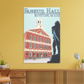 Boston, MassachusettsFaneuil Hall Uitzicht Canvas Afdruk (Insitu (Woonkamer))