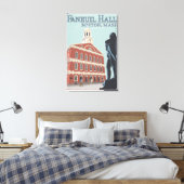 Boston, MassachusettsFaneuil Hall Uitzicht Canvas Afdruk (Insitu (Slaapkamer))