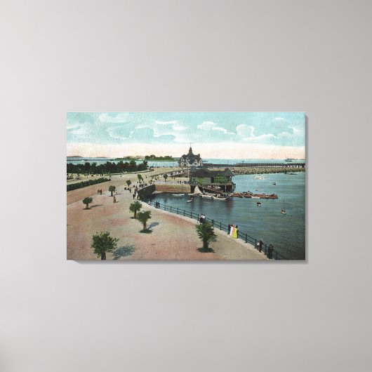 Boston, MassachusettsGeneral Uitzicht of City Canvas Afdruk (Voorkant)