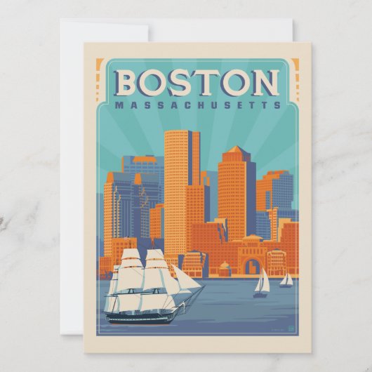 Boston, Massachussetts | Datum opslaan - Foto Save The Date (Voorkant)