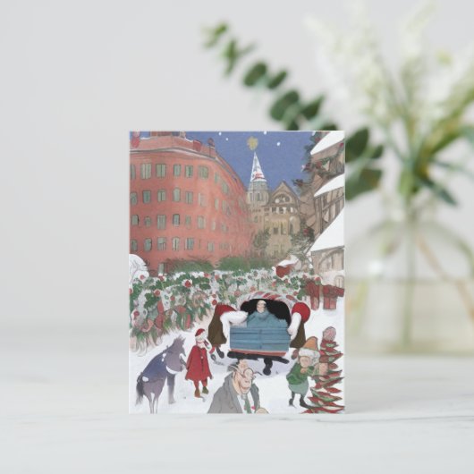 Boston met kerstkaart briefkaart (Staand voorkant)