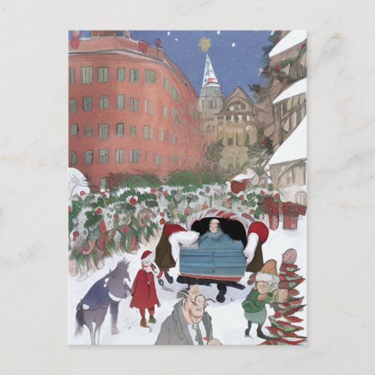 Boston met kerstkaart briefkaart (Voorkant)