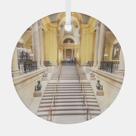 Boston MFA: Amerikaanse kunstmijlpaal Glas Ornament (Voorkant)