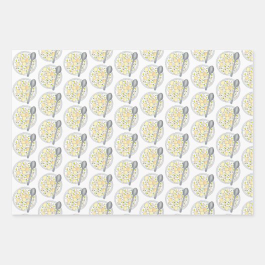 Boston New England Clams Clam Chowder Soup Inpakpapier Vel (Voorkant 2)