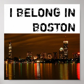 Boston_night, IK BEN IN BOSTON Poster