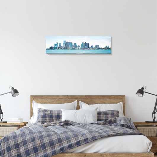 Boston Panoramic Skyline Harbour Uitzicht Canvas P (Insitu (Slaapkamer))
