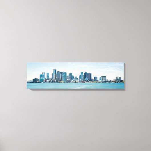 Boston Panoramic Skyline Harbour Uitzicht Canvas P (Voorkant)