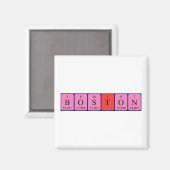Boston periodieke table name magnet magneet (Voorkant / Achterkant)