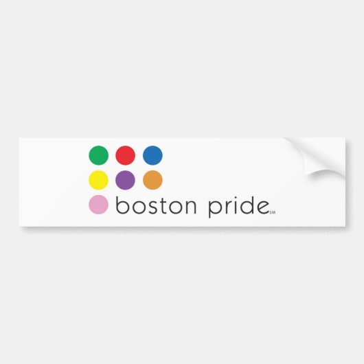 Boston Pride Bumper Bumpersticker (Voorkant)