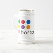 Boston Pride White Stein Bierpul (Voorkant links)