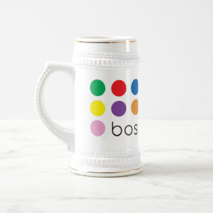 Boston Pride White Stein Bierpul
