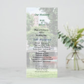 Boston Public Garden Bridge Wedding Program Programma (Staand voorkant)