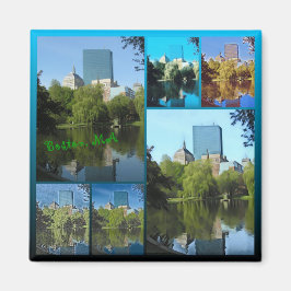 Boston Public Garden Foto Collage 0016 Magneet