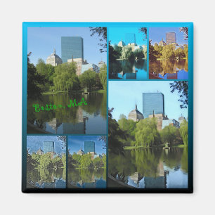 Boston Public Garden Foto Collage 0016 Magneet