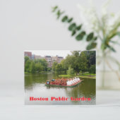 Boston Public Garden Zwaanboten Fotografisch Briefkaart (Staand voorkant)