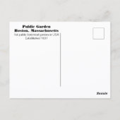 Boston Public Garden Zwaanboten Fotografisch Briefkaart (Achterkant)