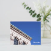 Boston Public Library Briefkaart (Staand voorkant)
