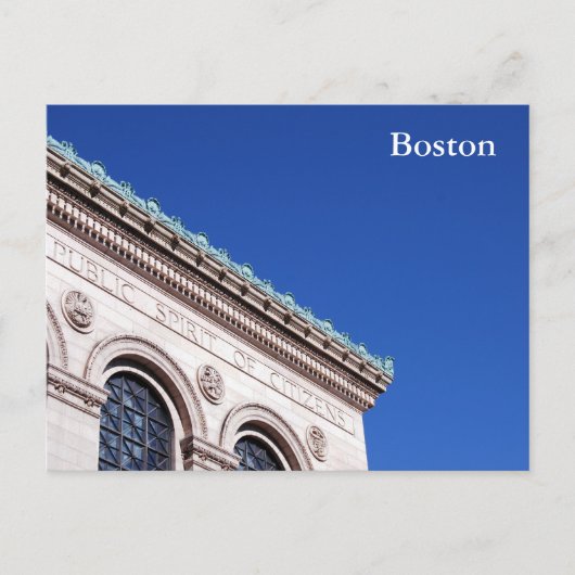 Boston Public Library Briefkaart (Voorkant)