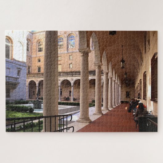 Boston Public Library Courtyard Foto Puzzle Legpuzzel (Horizontaal)