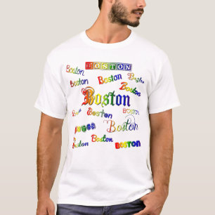 Boston Rainbow Fonts T-shirt