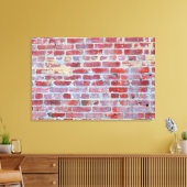 Boston Red Brick Wall Canvas Afdrukken (Insitu (Woonkamer))