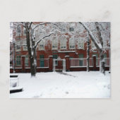 Boston Red School House in Winter White Snow Briefkaart (Voorkant)