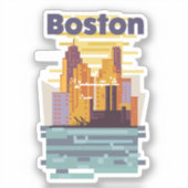 Boston Reisposter Sticker (Voorkant)
