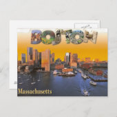 Boston  retro Briefkaart (Voorkant / Achterkant)
