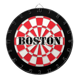 Boston rood zwart en wit dartbord