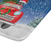 Boston shier Dog rijdt met sneeuwkerst Snijplank (Hoek)