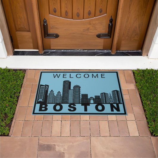Boston Silhouet van de Stad Deurmat (Buiten)