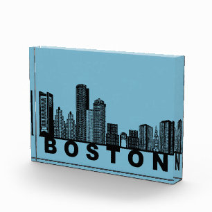 Boston Silhouet van de Stad Fotoblokken