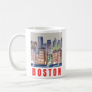 Boston Skyline Art: Historische bezienswaardighede Koffiemok