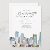 BOSTON Skyline Bachelorette Weekend Itinerary Kaart (Voorkant / Achterkant)