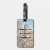 Boston skyline bagagelabel (Achterkant verticaal)