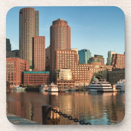Boston skyline bier onderzetter (Voorkant)