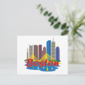 Boston Skyline Briefkaart (Staand voorkant)