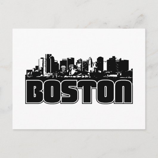 Boston Skyline Briefkaart (Voorkant)