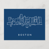 Boston Skyline Briefkaart (Voorkant)